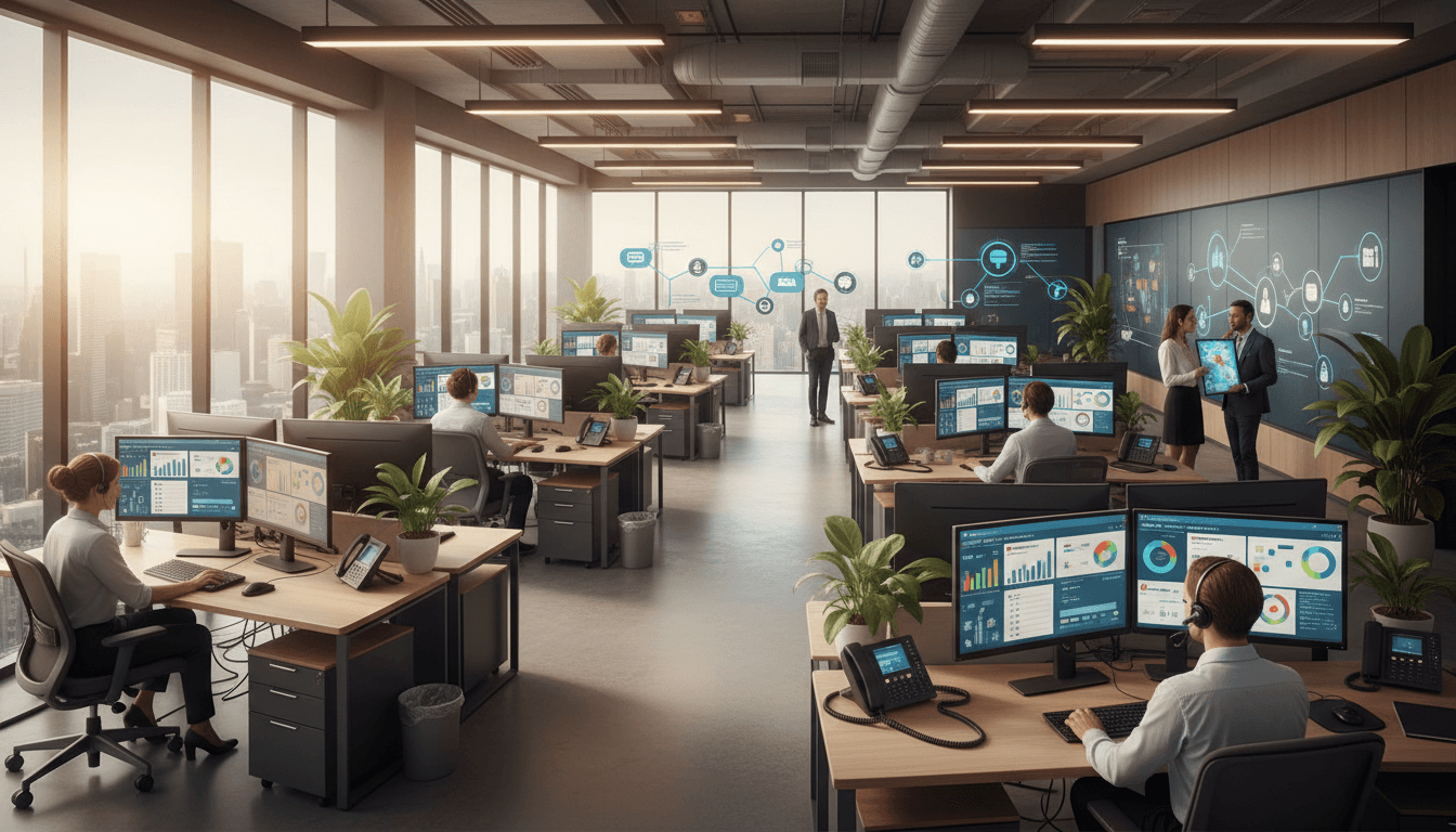 Multi-channel call center operations with integrated technology dashboards