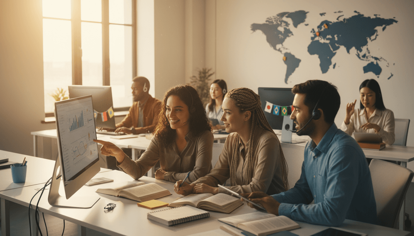 Diverse multilingual customer service team in California