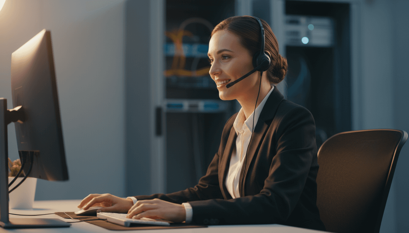 Customer service representative engaged in high-value interaction